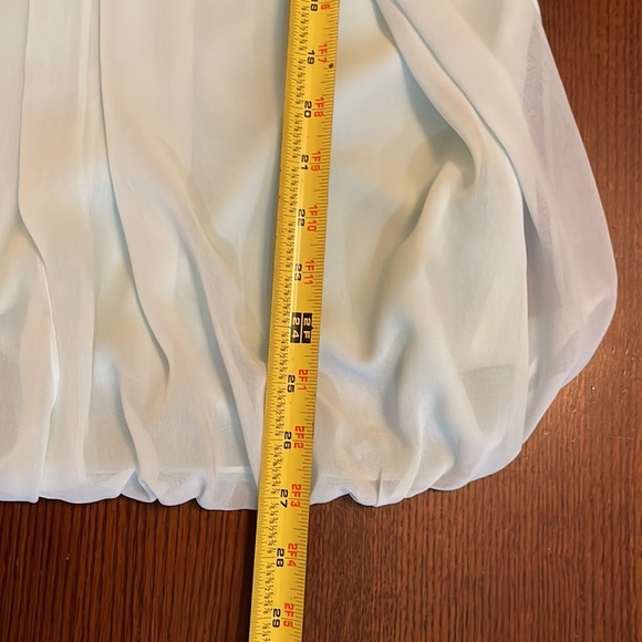 Badgley Mischka Sea Foam Green Strapless Dress Size 6 - Picture 8 of 8